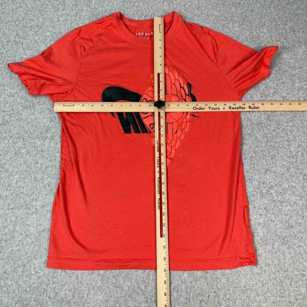 Nike Air Jordan Shirt Men's Medium Futura Wings Red/Orange Basketball